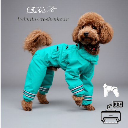 Выкройка комбинезона для собаки "Пудель"