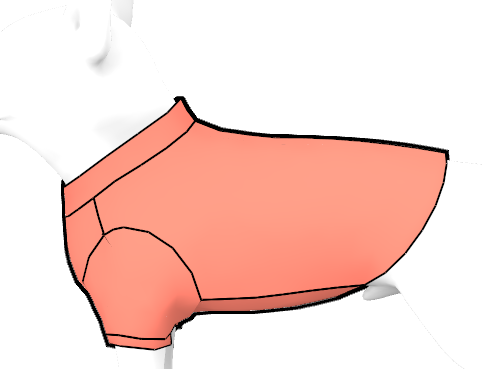 Выкройка майки-футболки для собаки