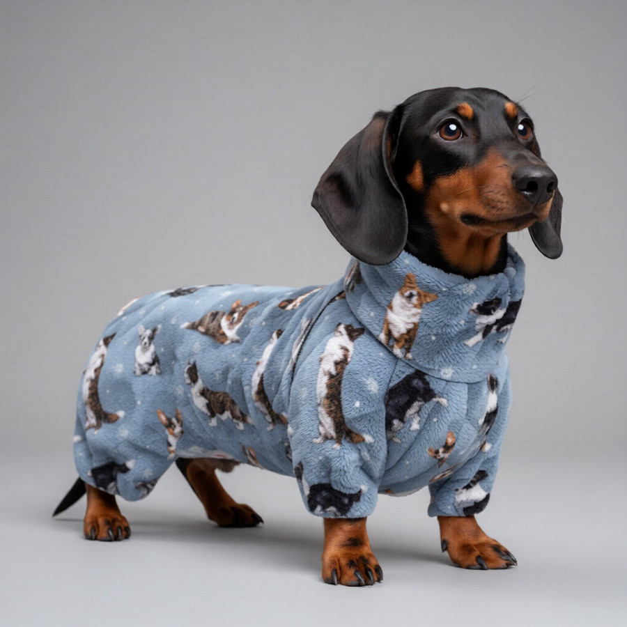 Выкройка комбинезона для собаки "Такса"