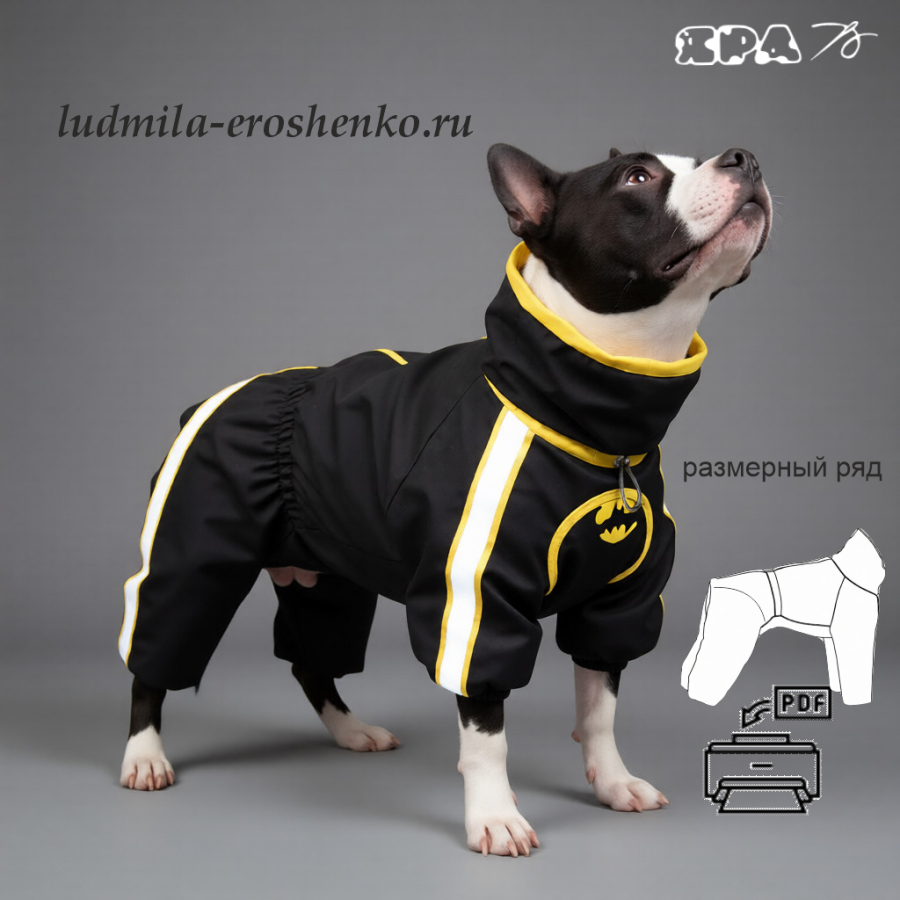 Выкройка комбинезона для собаки "Стаф"
