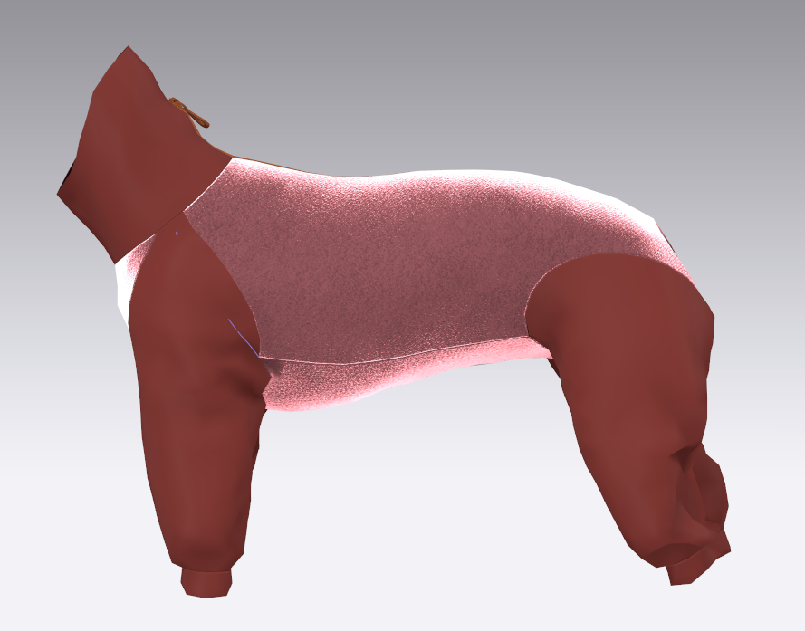 Выкройка комбинезона для собаки "Уиппет"