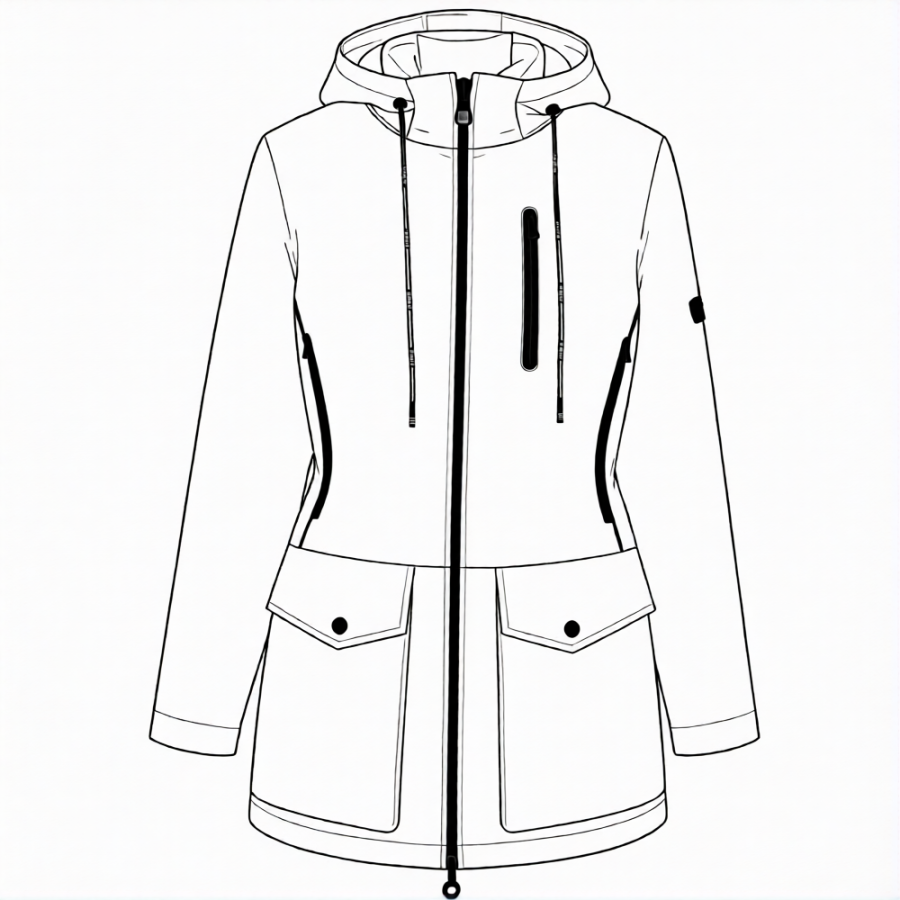 Выкройка женской парки _Весна