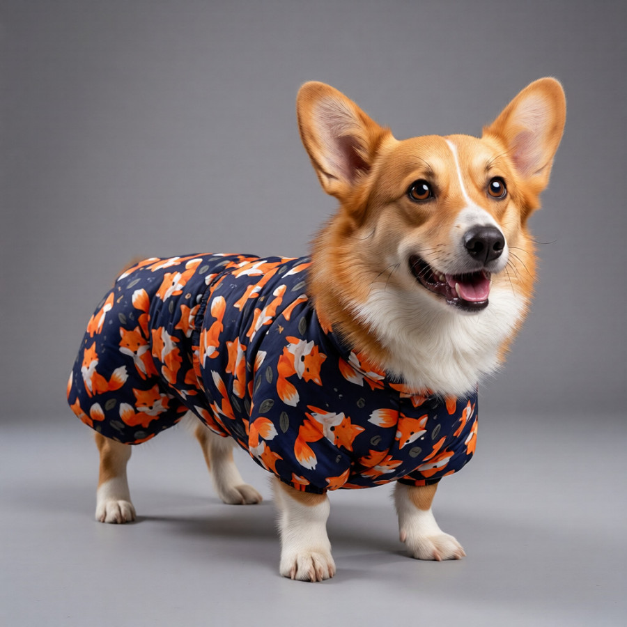 Выкройка комбинезона для собаки "Корги"