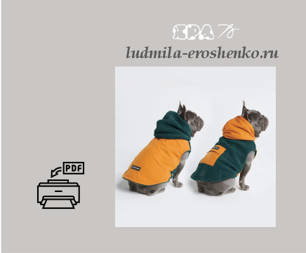 Выкройка жилета для собаки _Франц/мопс