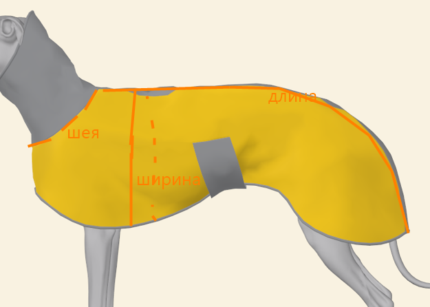 Выкройка попоны _Борзые