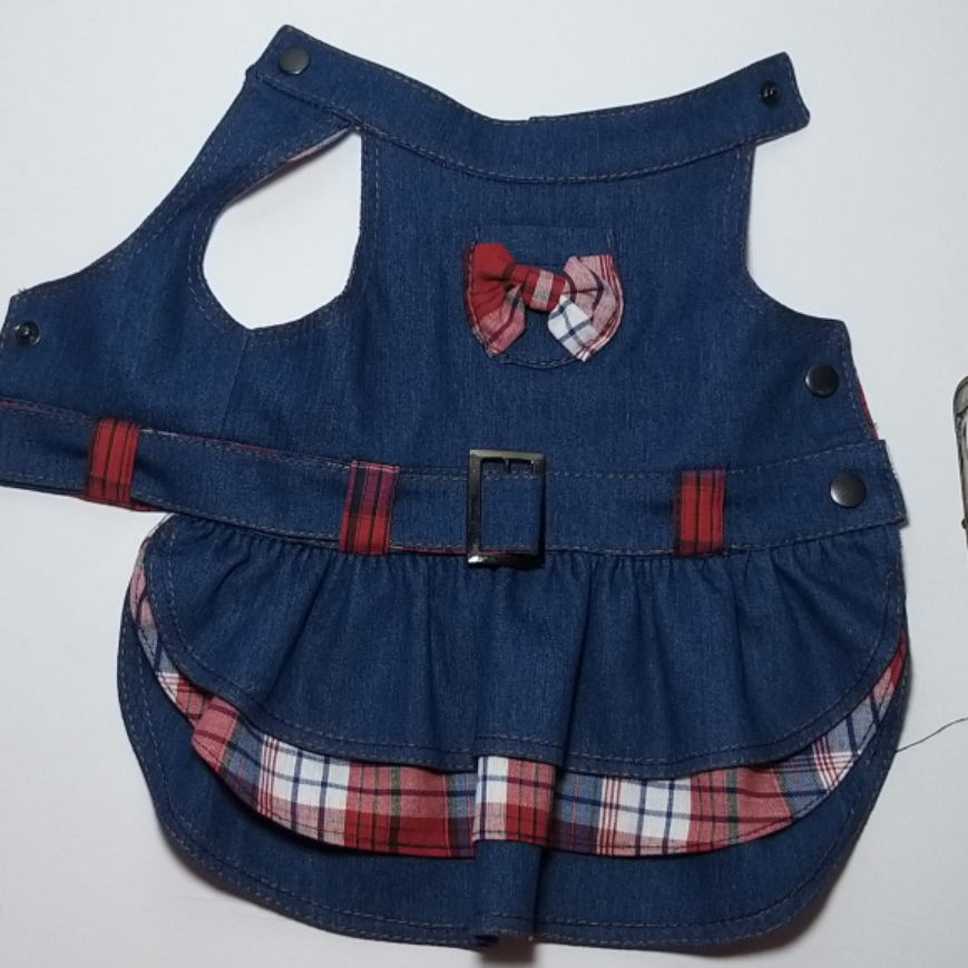 Платье для собаки (джинсовое)