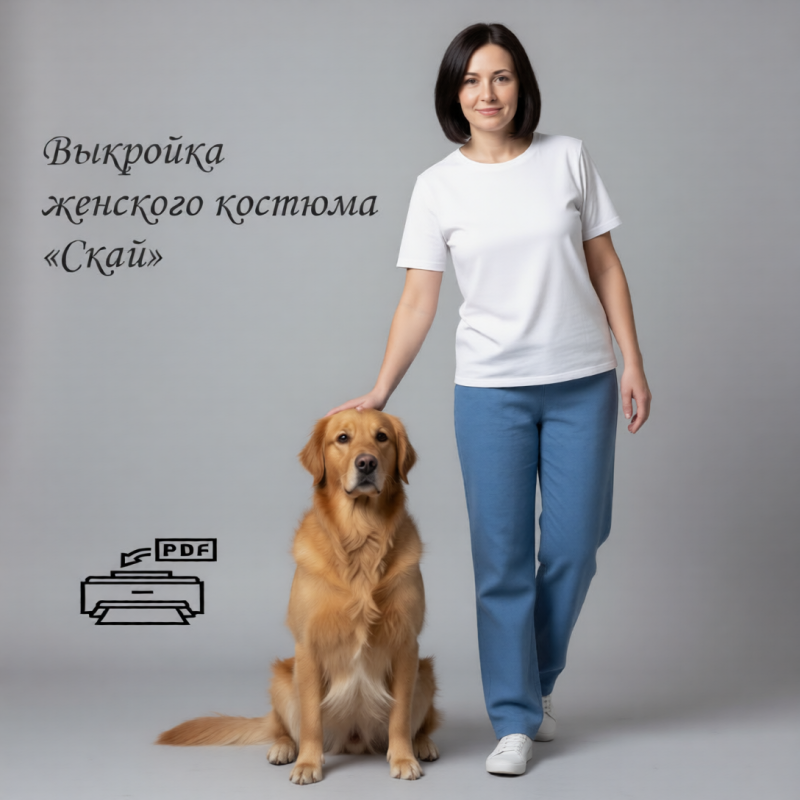 Выкройка женских брюк от костюма _Скай