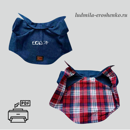 Выкройка рубашки с рукавом - реглан.