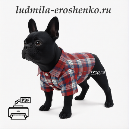 Выкройка рубашки с втачным рукавом.