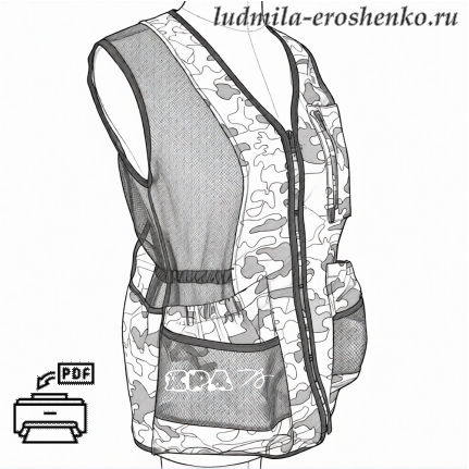 Выкройка летнего жилета - ЖАРА