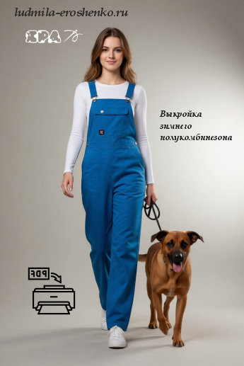 выкройка женского зимнего полукомбинезона